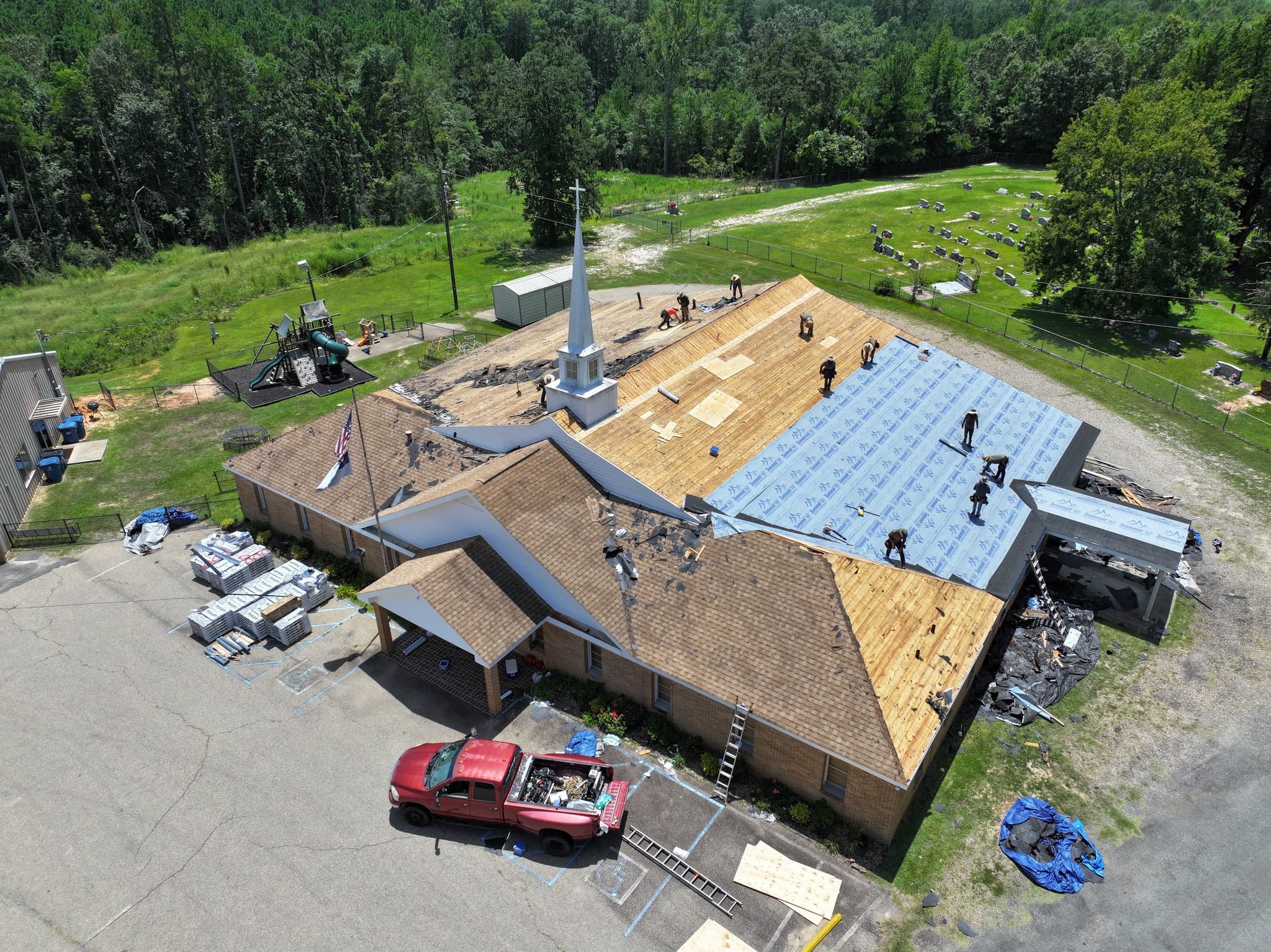Commercial roofing project by Jake Lilly Roofing